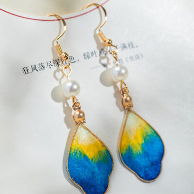 Hanfu Earrings Colorful Silk Retro Cheongsam Ear Accessories