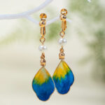 Hanfu Earrings Colorful Silk Retro Cheongsam Ear Accessories