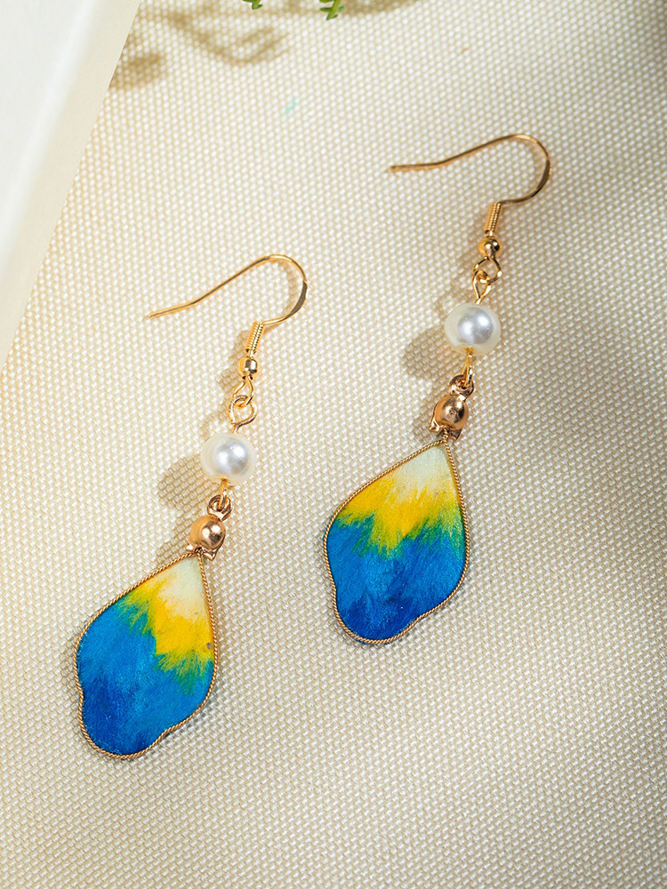 Hanfu Earrings Colorful Silk Retro Cheongsam Ear Accessories