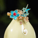 Hanfu Classical Haircilp Blue Exquisite Handmade Accessories