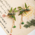 Hanfu Headclip Handmade Bamboo Leaf Retro Hair Accessory Cheongsam Accessories