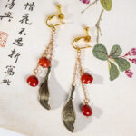 Hanfu Ronghua Silk Earrings Women Cheongsam Accessories