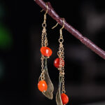Hanfu Ronghua Silk Earrings Women Cheongsam Accessories