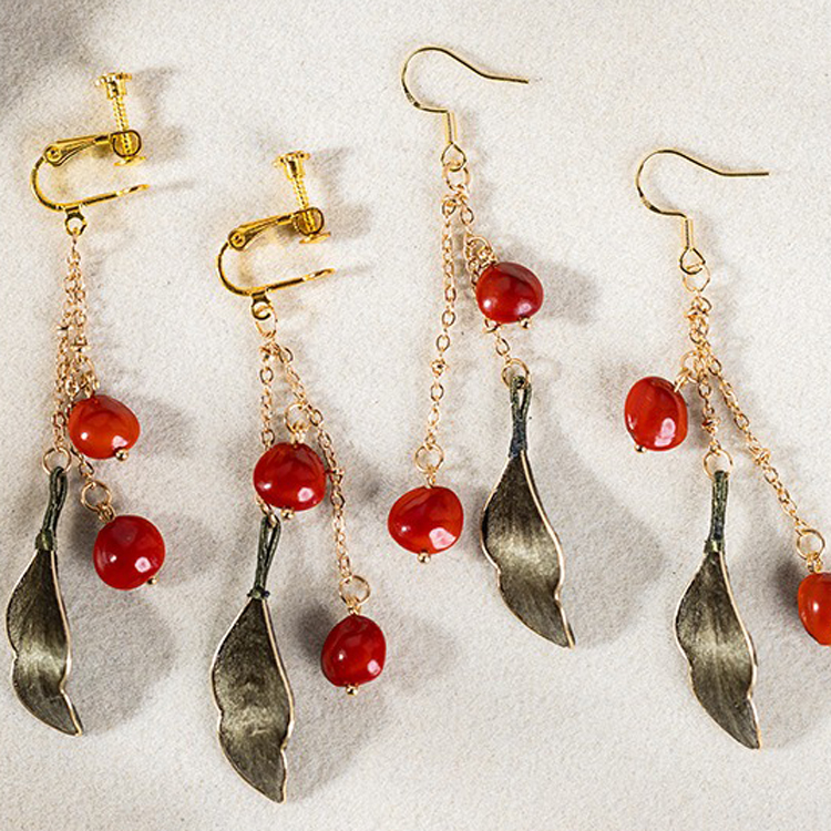 Hanfu Ronghua Silk Earrings Women Cheongsam Accessories 