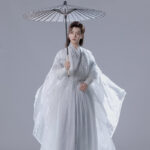 Martial Arts White Knight Set Wei-Jin Style Ethereal Men's Hanfu