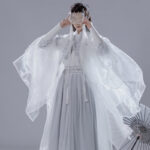 Martial Arts White Knight Set Wei-Jin Style Ethereal Men's Hanfu