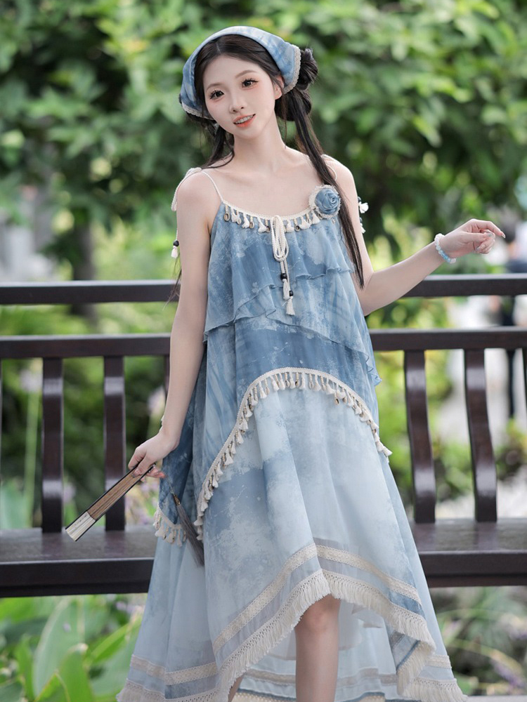 New Style Summer Modified Hanfu Women's Strapless Dress