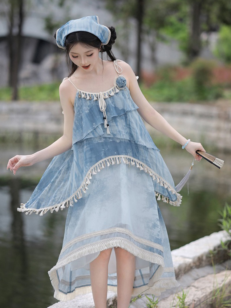 New Style Summer Modified Hanfu Women's Strapless Dress
