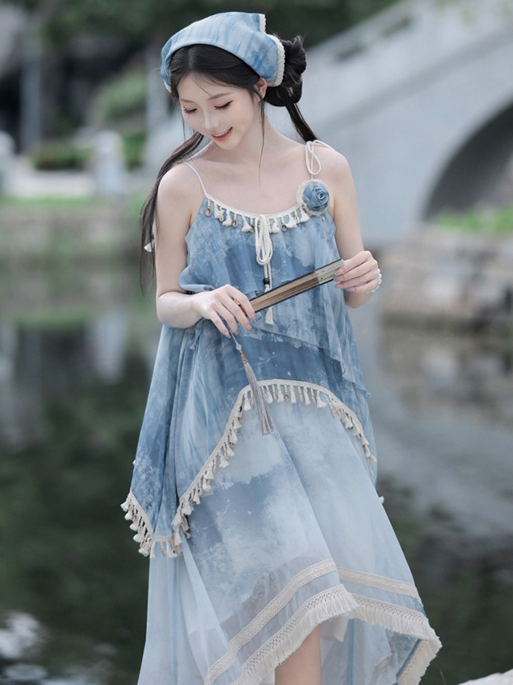 New Style Summer Modified Hanfu Women's Strapless Dress