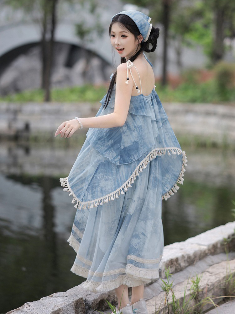 New Style Summer Modified Hanfu Women's Strapless Dress
