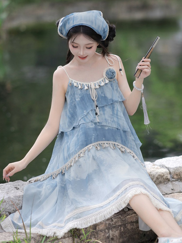 New Style Summer Modified Hanfu Women's Strapless Dress