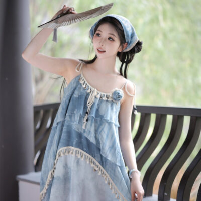 New Style Summer Modified Hanfu Women's Strapless Dress