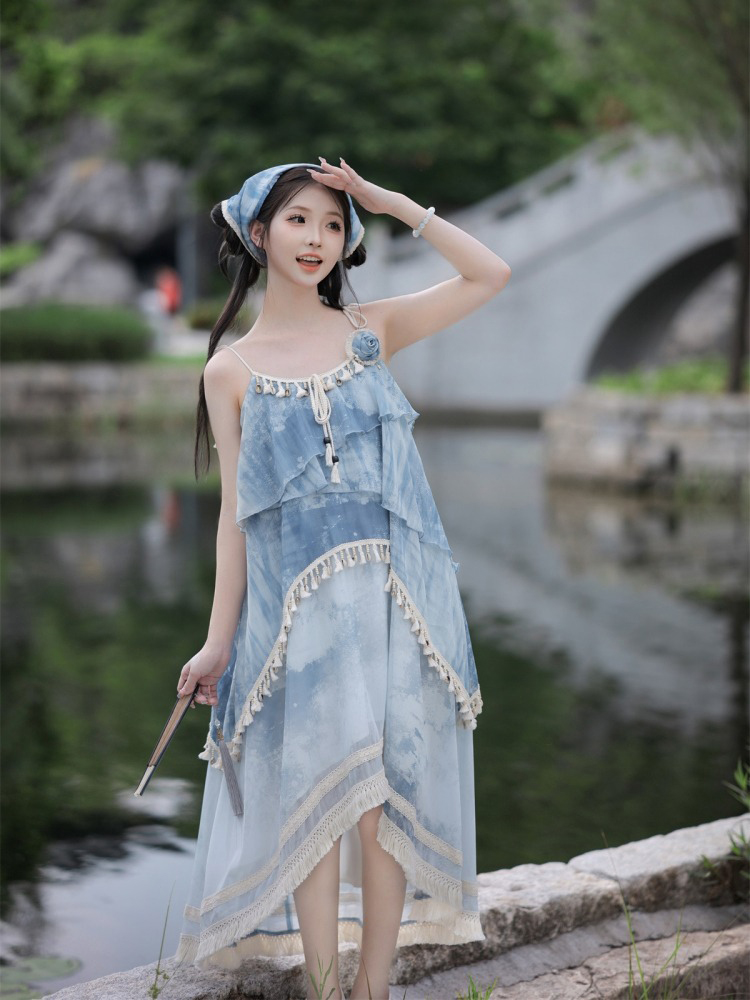 New Style Summer Modified Hanfu Women's Strapless Dress