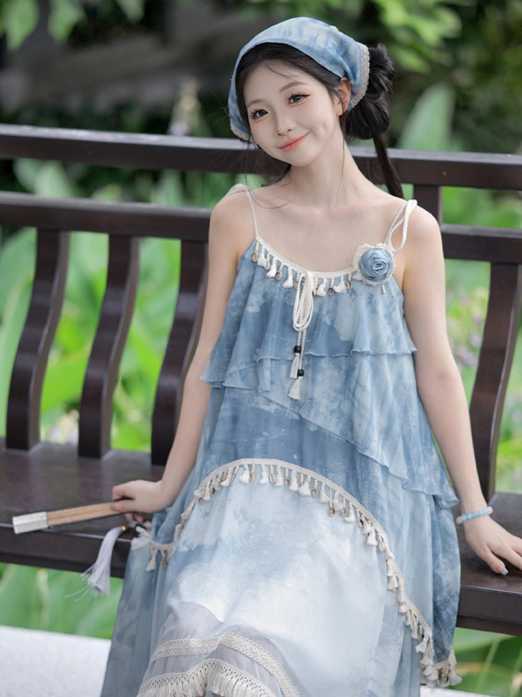 New Style Summer Modified Hanfu Women's Strapless Dress
