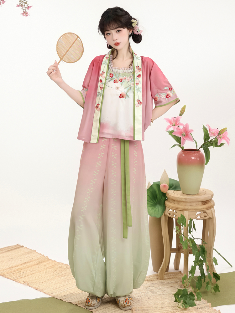 Song Dynasty Cute Style Pink Hanfu for Women
