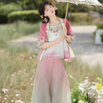 Song Dynasty Cute Style Pink Hanfu for Women