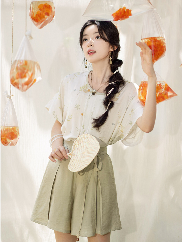Tang Dynasty Style Women casual Summer Shorts Pant for Daily