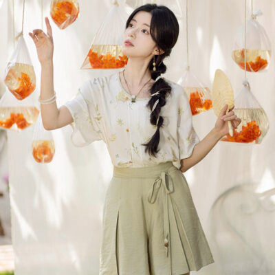 Tang Dynasty Style Women casual Summer Shorts Pant for Daily