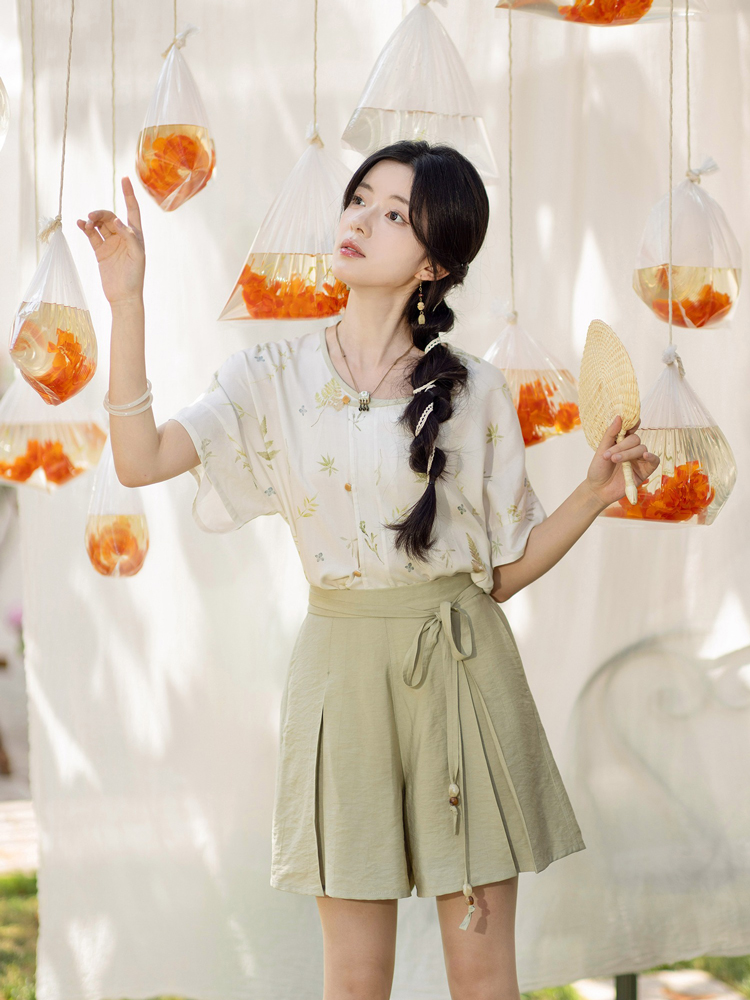 Tang Dynasty Style Women casual Summer Shorts Pant for Daily