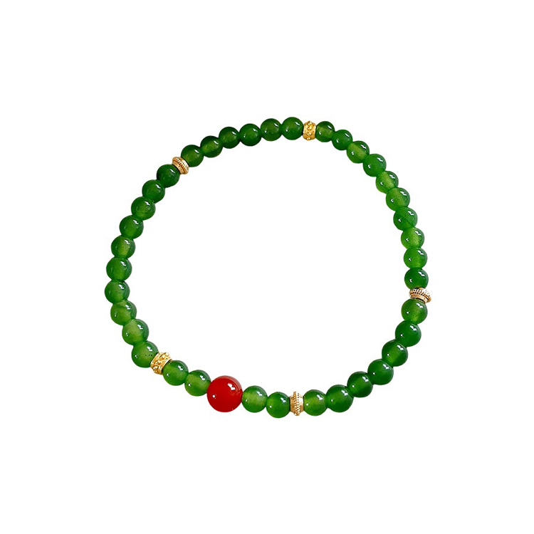 Women Agate Strings Green Niche Vintage Strings