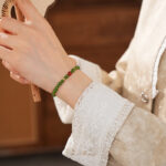 Women Agate Strings Green Niche Vintage Strings