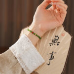 Women Agate Strings Green Niche Vintage Strings