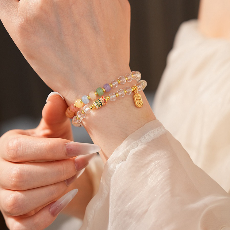 Women Double Layer Bracelet Fashion Retro Niche Hand Jewelry
