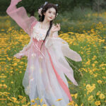 Women Summer Qixiong Hanfu Suit Flower Fairy Cosplay Dress