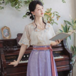 Women Tang Dynasty Summer Hanfu Casual Short-Sleeved Retro Clothing