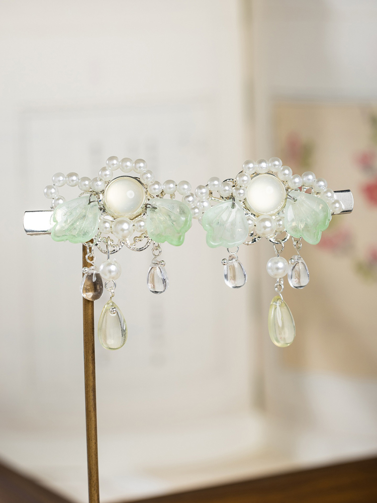 Ancient-style Flower Hair Clip for Girls Hanfu Headpiece for Children