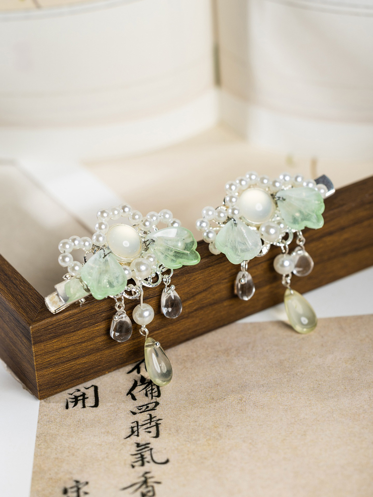 Ancient-style Flower Hair Clip for Girls Hanfu Headpiece for Children