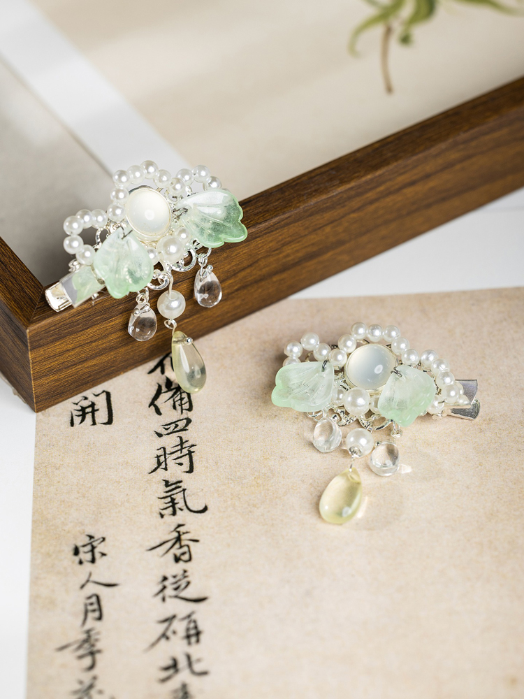 Ancient-style Flower Hair Clip for Girls Hanfu Headpiece for Children