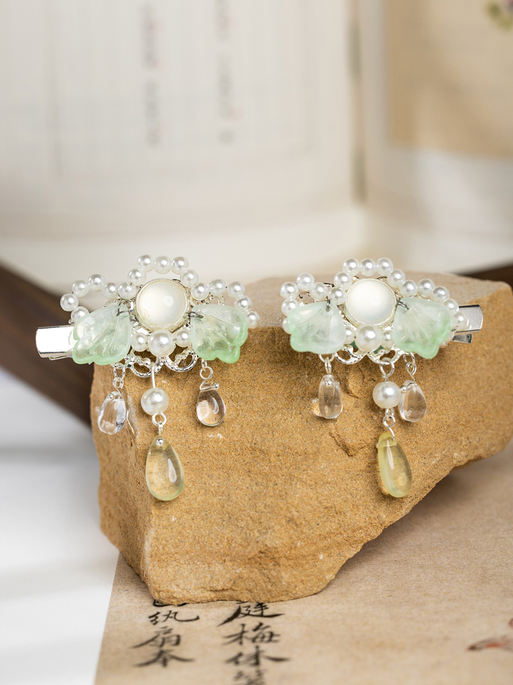 Ancient-style Flower Hair Clip for Girls Hanfu Headpiece for Children