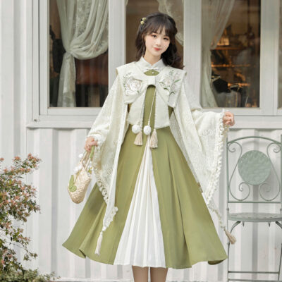 Autumn Women Hanfu Daily Han-Style Cape Set
