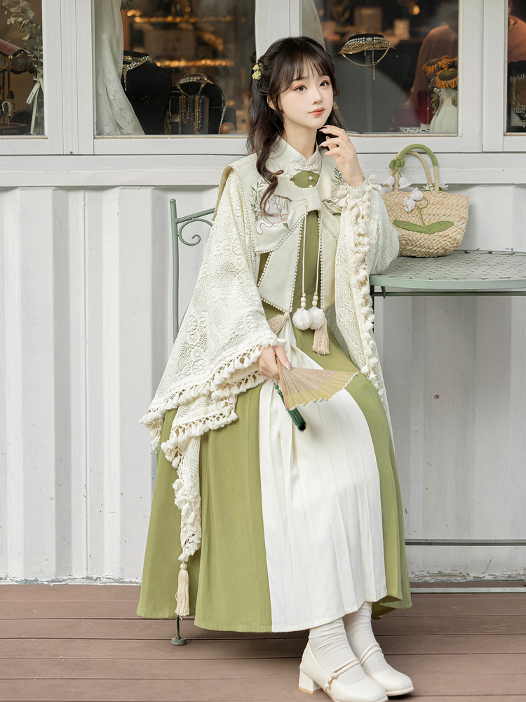 Autumn Women Hanfu Daily Han-Style Cape Set