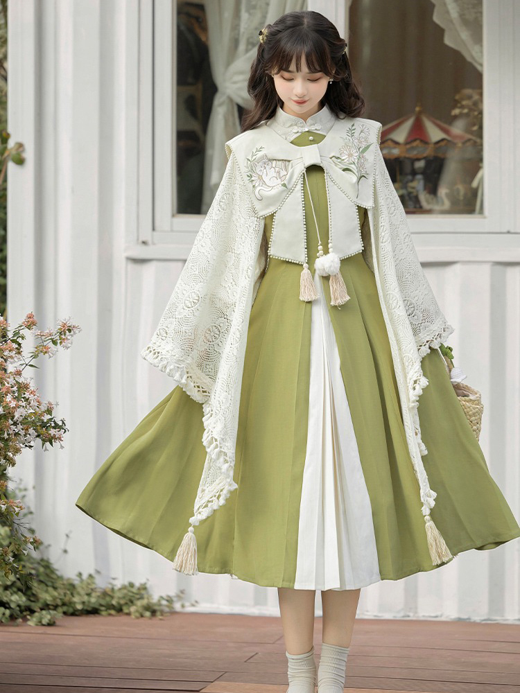 Autumn Women Hanfu Daily Han-Style Cape Set