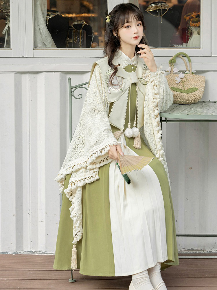 Autumn Women Hanfu Daily Han-Style Cape Set