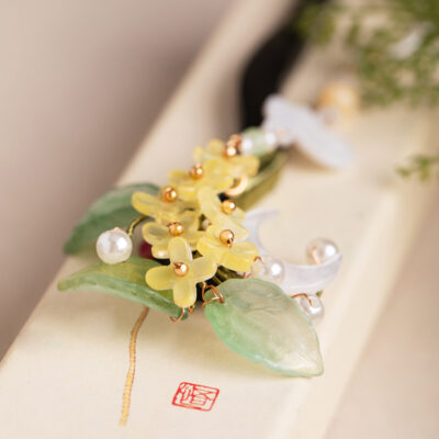 Classic-style Osmanthus Wood Hairpin for Cheongsam Everyday Minimalist Hair Accessories