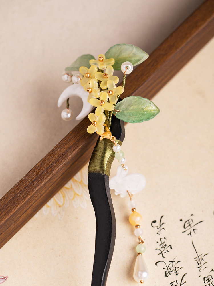 Classic-style Osmanthus Wood Hairpin for Cheongsam Everyday Minimalist Hair Accessories