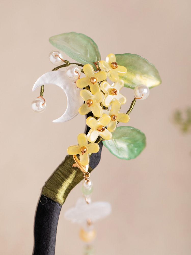 Classic-style Osmanthus Wood Hairpin for Cheongsam Everyday Minimalist Hair Accessories