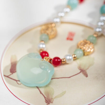 Hanfu Necklace for Children Yingluo Classical Peace Lock