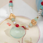 Hanfu Necklace for Children Yingluo Classical Peace Lock