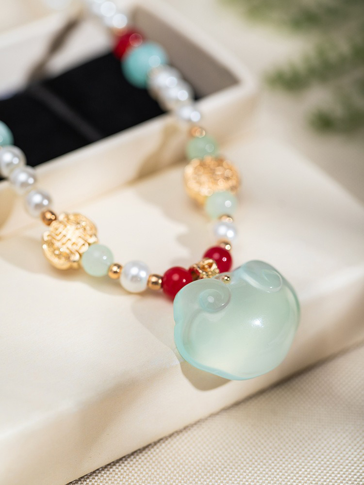 Hanfu Necklace for Children Yingluo Classical Peace Lock