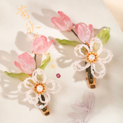 Hanfu Tulip Hair Clip Ethereal Women's Hair Accessory