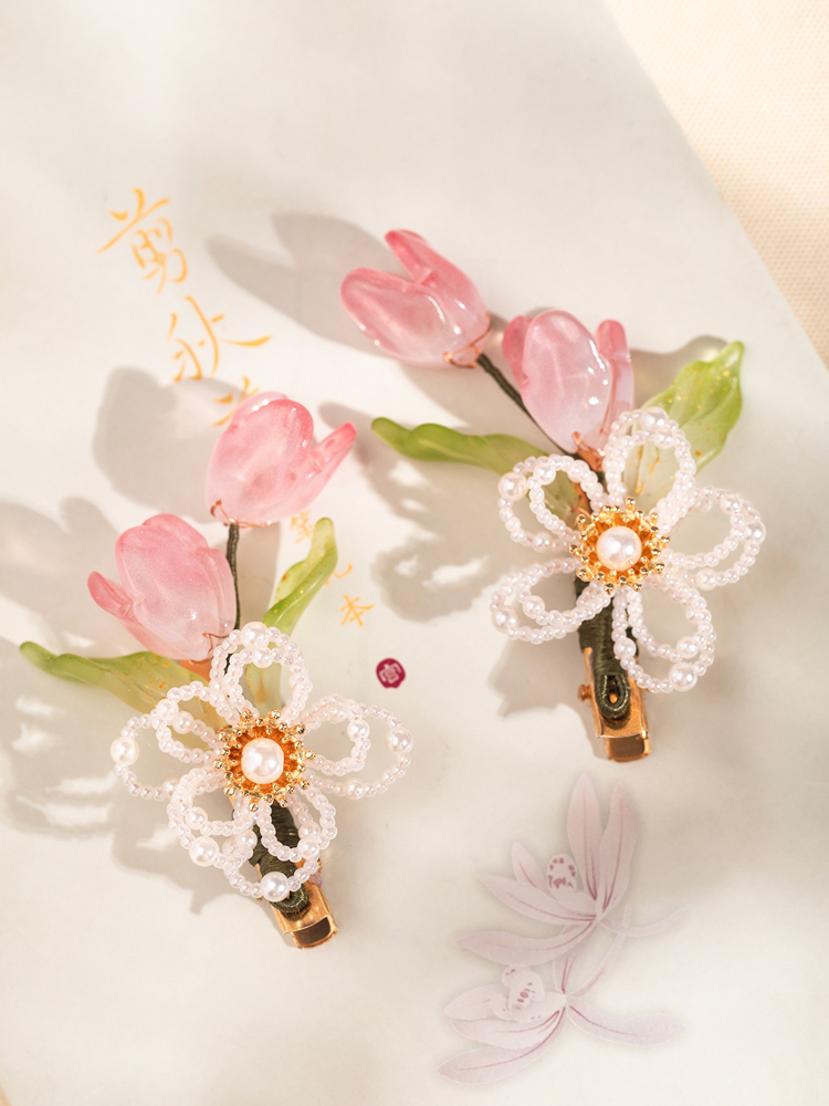 Hanfu Tulip Hair Clip Ethereal Women's Hair Accessory