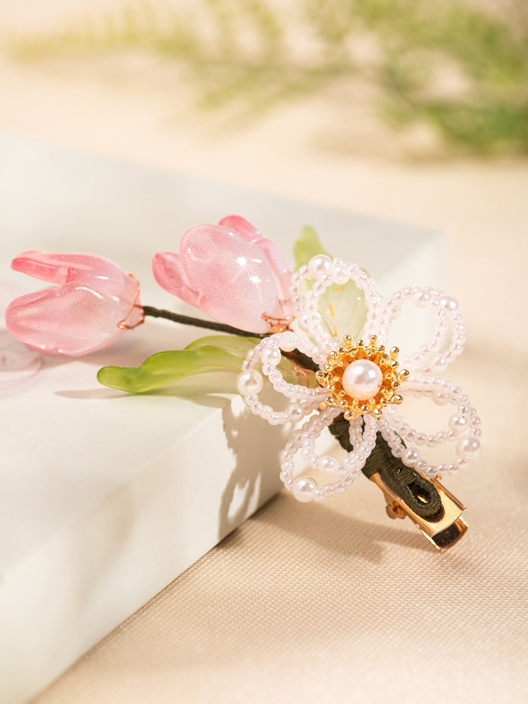 Hanfu Tulip Hair Clip Ethereal Women's Hair Accessory 