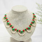 Ladies Vintage Cheongsam Pearl Pendant Double-Layer Necklace Hanfu Accessories