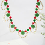Ladies Vintage Cheongsam Pearl Pendant Double-Layer Necklace Hanfu Accessories