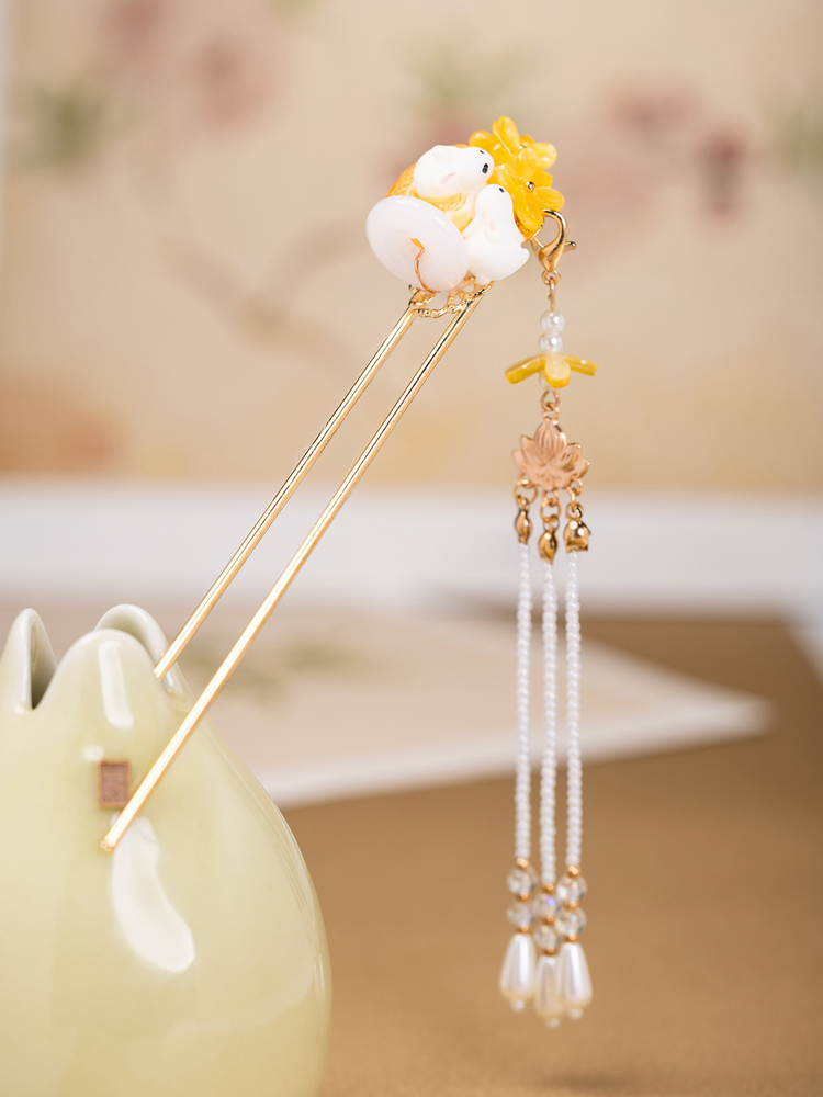 Osmanthus Long Hairpin Mid-Autumn Hanfu Rabbit Accessories