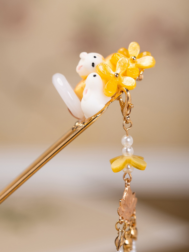 Osmanthus Long Hairpin Mid-Autumn Hanfu Rabbit Accessories